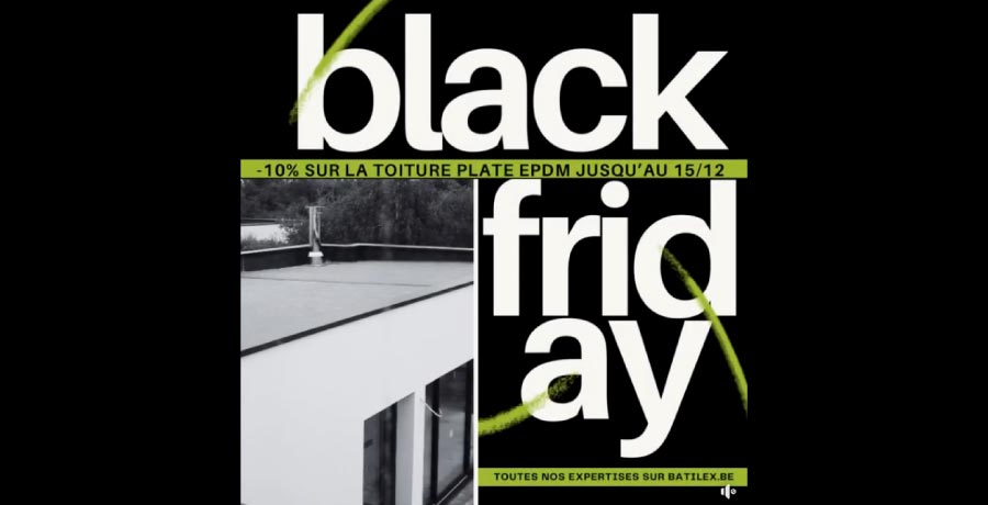 Batilex - Remise de 10% sur Toiture Plate en EPDM pour Black Friday