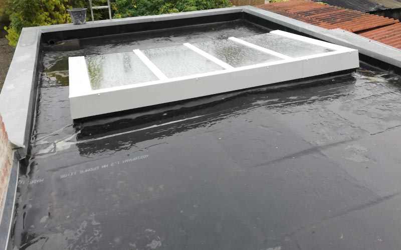 Vu d'une toiture plate pour extension sur Lille