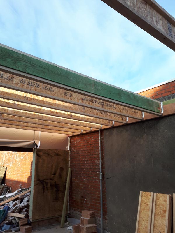 Travaux extension d'habitation sur le bizet