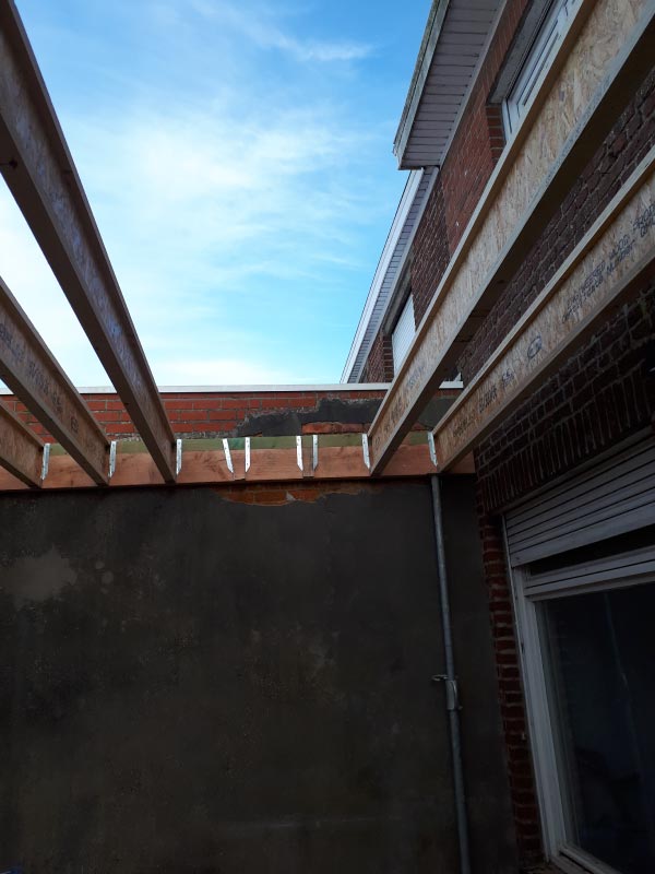 Travaux extension d'habitation sur le bizet