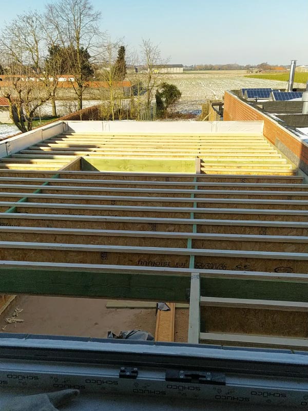 Travaux extension d'habitation sur le bizet