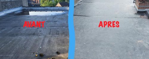 Rénovation complète d'une toiture plate à Lambersart