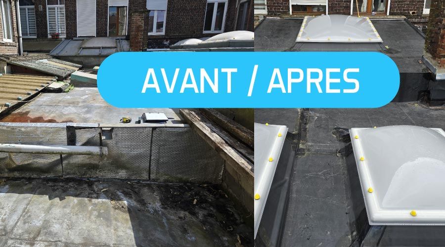 Rénovation de toiture plate à Armentières